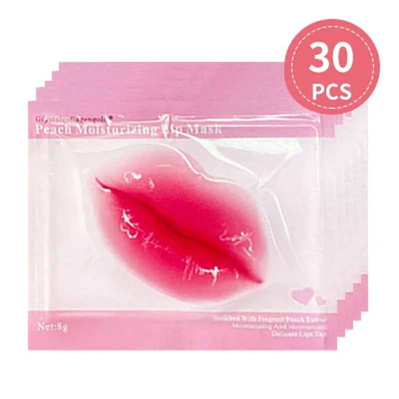 30 Uds. Mascarilla De Labios De Cristal De Colágeno, Parches De Gel, Líneas De Reparación Hidratantes, Almohadilla Carnosa Para Labios, Mascarilla Para Mejorar El Cuidado De Los Labios