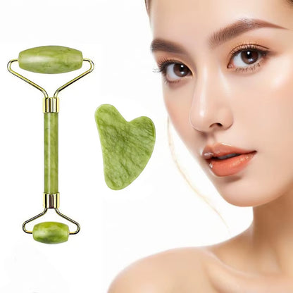 2 Uds Gua Sha Piedra Natural Gowoman Gua Sha Piedra Facial Gua Sha Rodillo De Visage Para Herramienta De Masaje Facial Raspador Gouache LBHL07