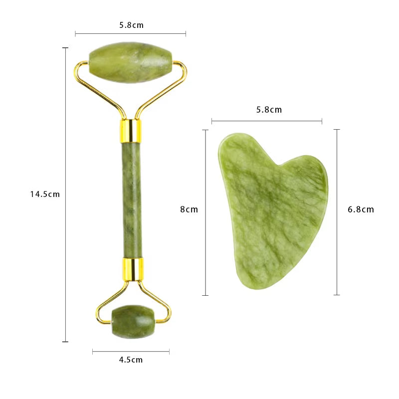 2 Uds Gua Sha Piedra Natural Gowoman Gua Sha Piedra Facial Gua Sha Rodillo De Visage Para Herramienta De Masaje Facial Raspador Gouache LBHL07