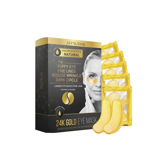Mascarilla De Colágeno Dorado De 24K Para Ojos, Antiarrugas, Decolora, Línea Fina, Elimina La Bolsa De Ojos, Hinchazón, Ojeras, Gránulos De Grasa, Cuidado Hidratante De La Piel