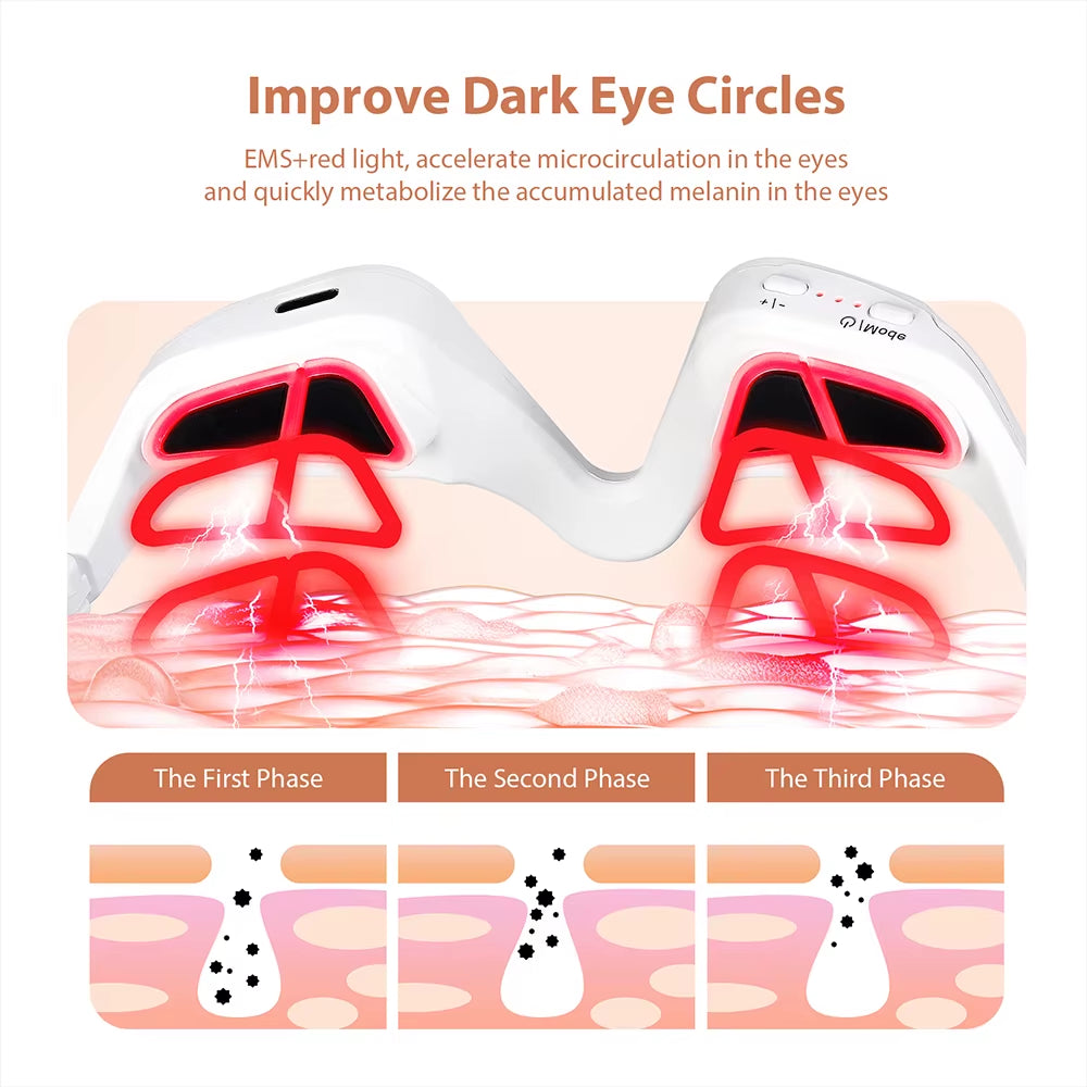 Masajeador De Ojos Ojeras Máquina De Belleza Para El Cuidado De Los Ojos Con Eliminación De Bolsas De Ojos