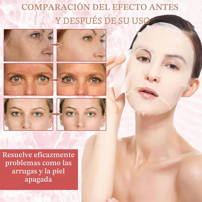 Bio Collagen Real Deep Mask, Mascarilla Colágeno Noche, Mascarilla De Colageno,Collagen Mask for Face Overnight, Hidratante, Lifting Y Encoge Los Poros