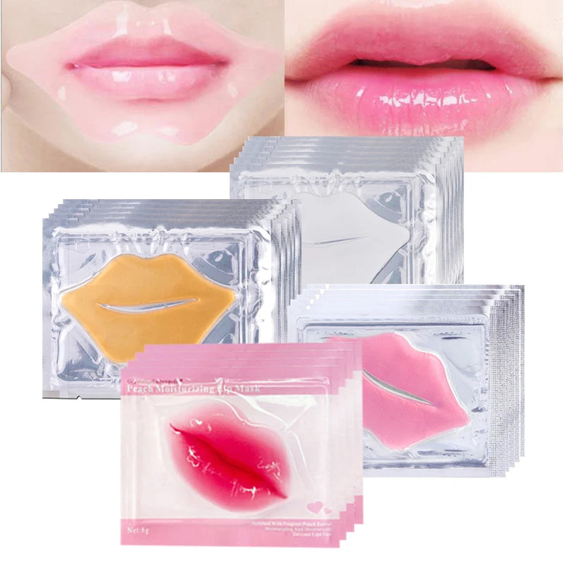 30 Uds. Mascarilla De Labios De Cristal De Colágeno, Parches De Gel, Líneas De Reparación Hidratantes, Almohadilla Carnosa Para Labios, Mascarilla Para Mejorar El Cuidado De Los Labios