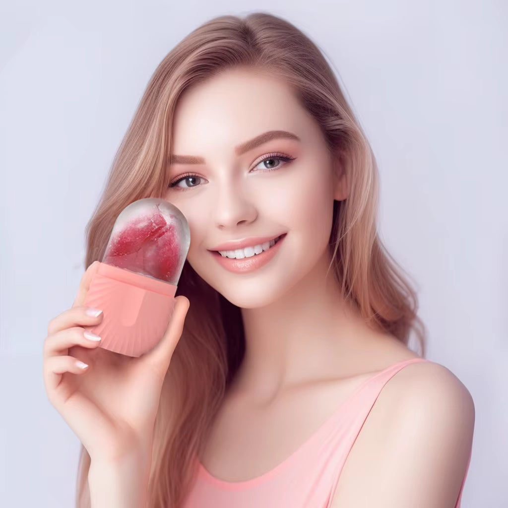 Rodillo Facial De Hielo De Silicona, Masajeador Facial De Elevación De Belleza, Rodillo De Contorno De Ojos, Tratamiento Facial, Reduce El Acné, Herramienta De Cuidado De La Piel