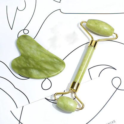 2 Uds Gua Sha Piedra Natural Gowoman Gua Sha Piedra Facial Gua Sha Rodillo De Visage Para Herramienta De Masaje Facial Raspador Gouache LBHL07