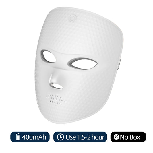 Mascarilla Facial LED De 7 Colores, Terapia De Luz, Mascarilla Facial De Luz Roja Para Rejuvenecimiento Antienvejecimiento, Dispositivo De Belleza Para Iluminar La Piel