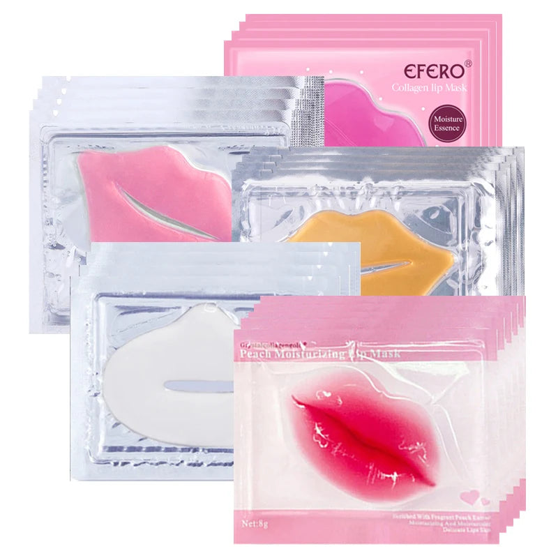 30 Uds. Mascarilla De Labios De Cristal De Colágeno, Parches De Gel, Líneas De Reparación Hidratantes, Almohadilla Carnosa Para Labios, Mascarilla Para Mejorar El Cuidado De Los Labios