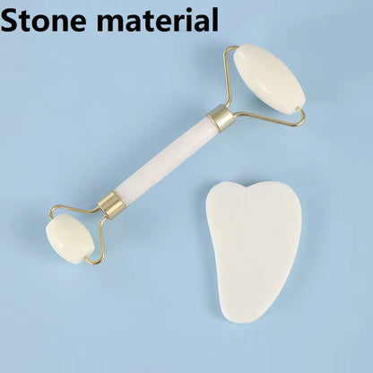 2 Uds Gua Sha Piedra Natural Gowoman Gua Sha Piedra Facial Gua Sha Rodillo De Visage Para Herramienta De Masaje Facial Raspador Gouache LBHL07