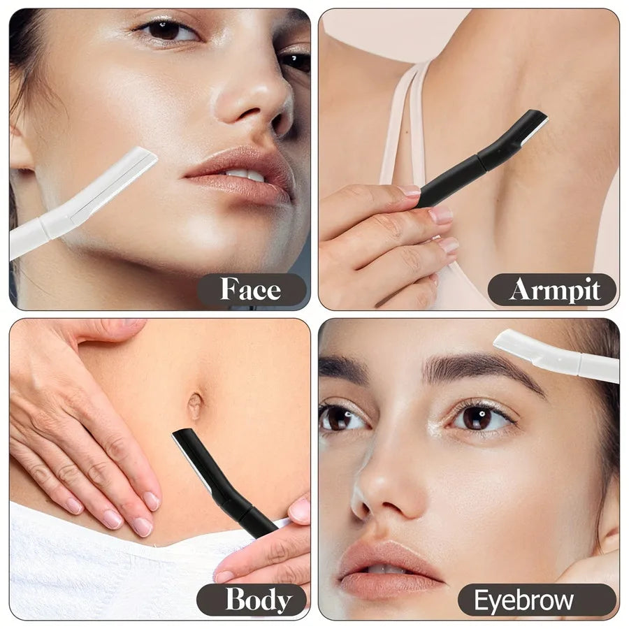 4 Uds. Maquinilla De Afeitar Para Cejas, Maquinillas De Afeitar Faciales Para Mujeres, Afeitadora De Cejas, Herramienta De Dermaplaning Para Exfoliar Y Refrescar La Piel
